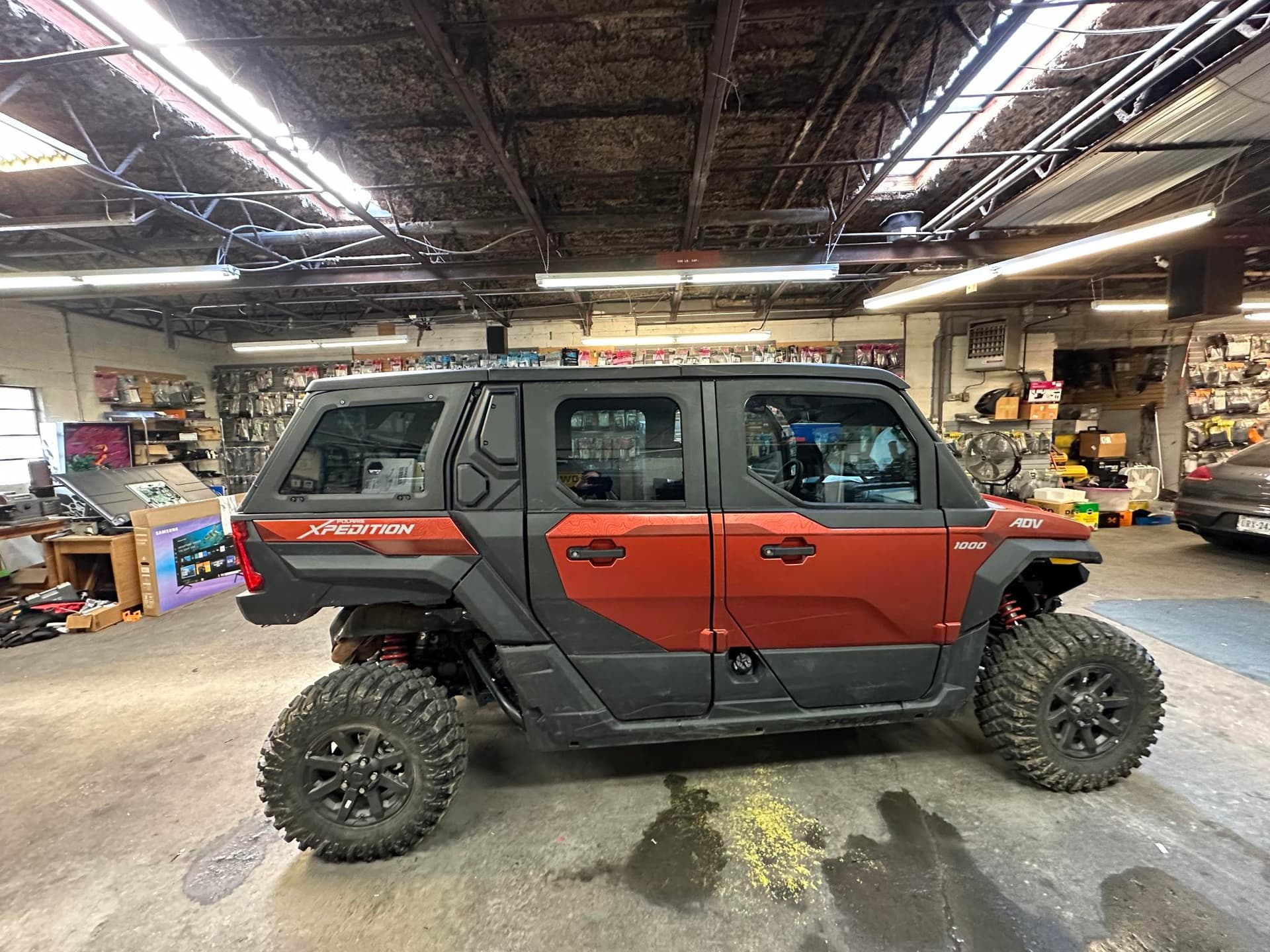 Polaris Xpedition side-by-side UTV in the shop